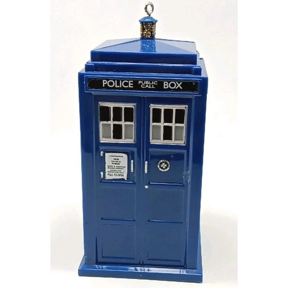 TARDIS Doctor Who BBC 2009 Police Call Box Plastic Ornament.